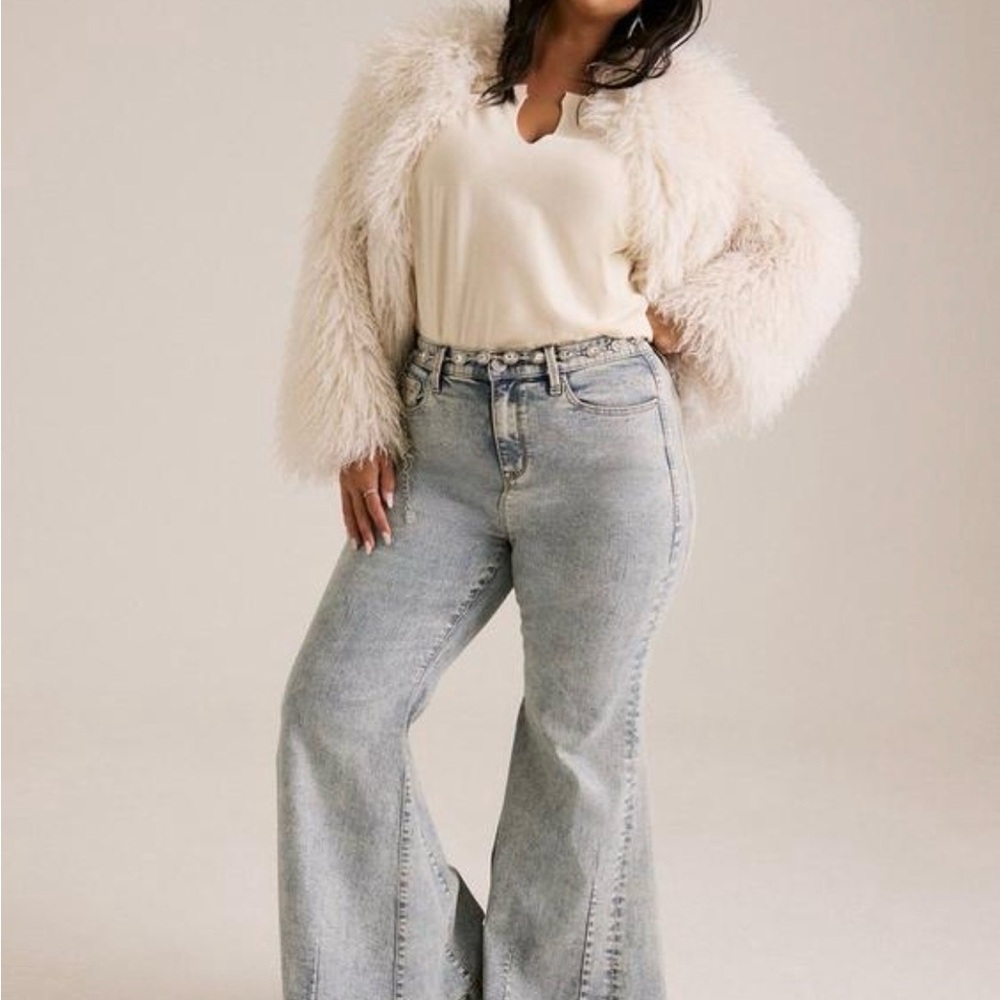 Torrid Festi Brand Super Flare Glitter Jeans